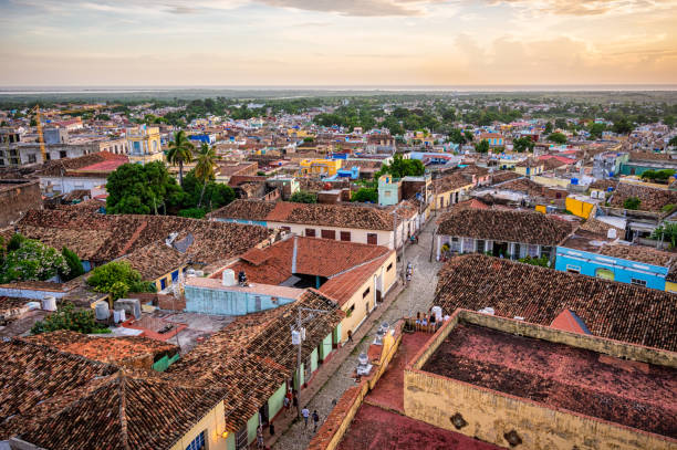 istock Panoramic view over Trinidad at sunset, Cuba 1330959095