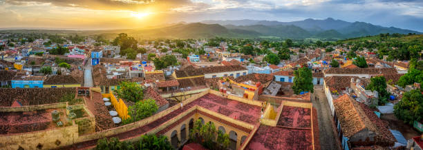 istock Panoramic view over Trinidad at sunset, Cuba 1330959104