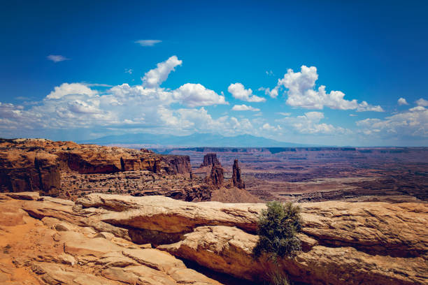 The Salt Mountains La Salle Mountains from Canyonlands National Park la sal mountains stock pictures, royalty-free photos & images