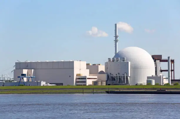 nuclear power plant on the river elbe