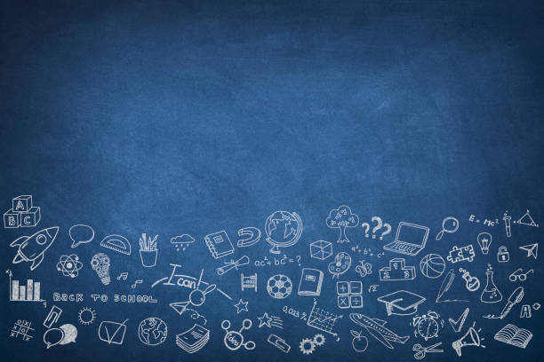 istock Chalkboard with School Symbols 1330964038
