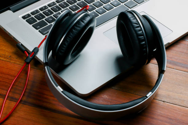istock Laptop and headphones 1330970995