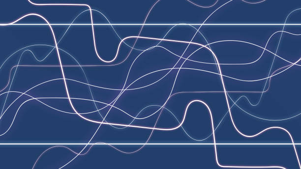 istock Abstract illustration of lines - Electrical impulses and waves. 1330978218