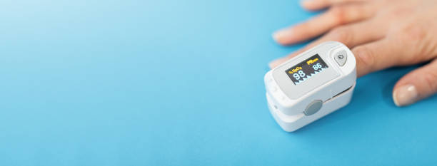 istock Pulse oximeter used to measure oxygen saturation in blood. 1330984049