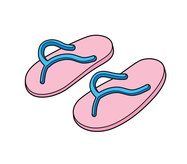 Cartoon Of A Rubber Slippers Illustrations, Royalty-Free Vector Graphics &  Clip Art - iStock