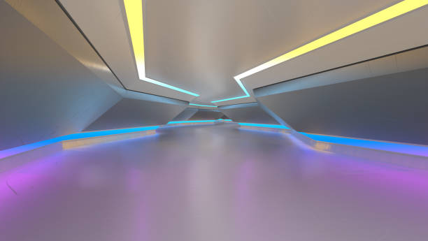 istock Futuristic Tunnel with Neon Lights 1330985659