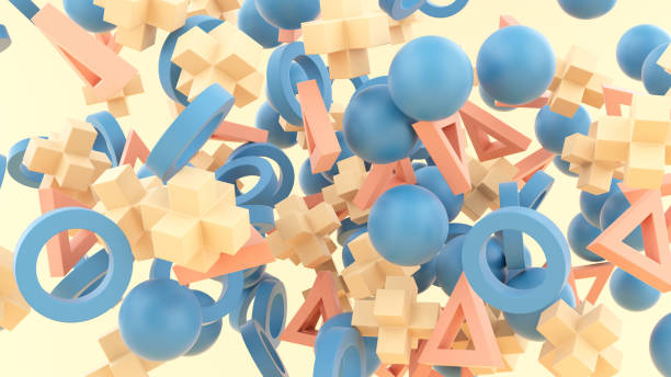 istock Background of Colored Geometric Shapes 1330986203