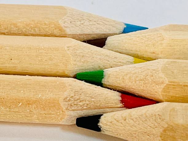 istock Full frame textured background wooden colored pencils 1330986511