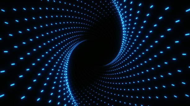 istock Abstract Plexus tunnel. Dots and lines connection 1331005487