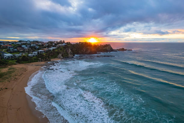 istock South Coast Sunrise Seascape and light high cloud 1331015433