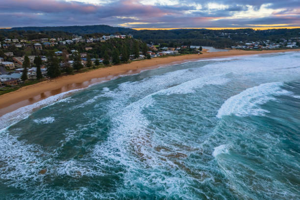 istock Surfs up - aerial sunrise seascape 1331015577