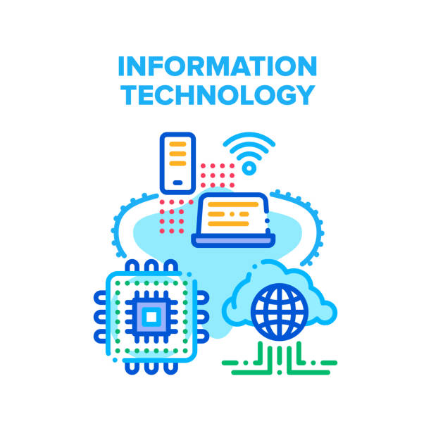 情報技術ベクトル概念色 - mobile phone smart phone portable information device mobility点のイラスト素材／クリップアート素材／マンガ素材／アイコン素材