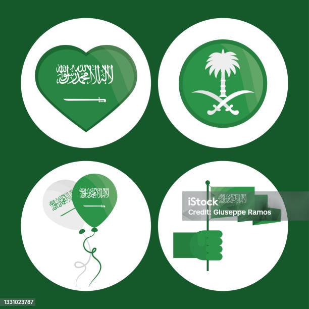 Ikon Mengatur Hari Arab Saudi Ilustrasi Stok - Unduh Gambar Sekarang
