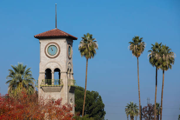Church, sun, Palm tree, California