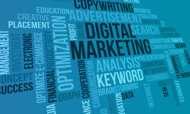 istock Business Concept Background, Digital Marketing Futuristic Word Cloud 1331031924