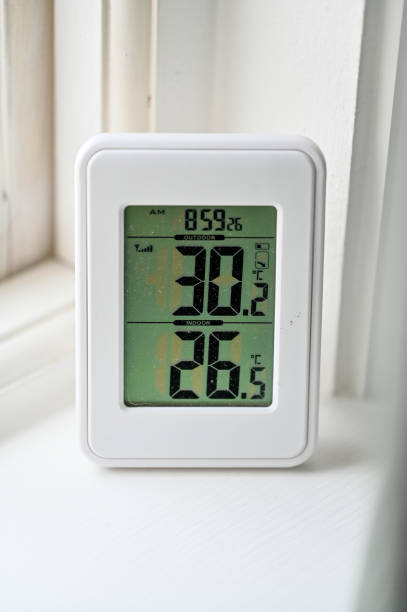 istock electric thermometer shows the degrees in Celcius 1331036967