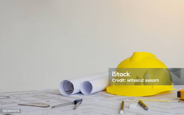 Enginnering Objects Image Of Engineering Objects On Workplaceengineer Tools Stock Photo ...