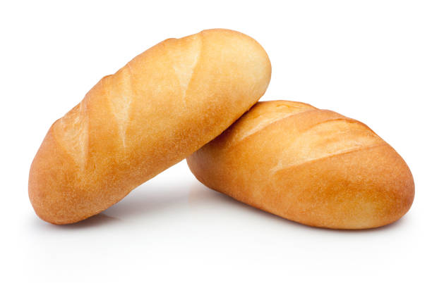 istock Two loaf of bread isolated on white background 1331041804