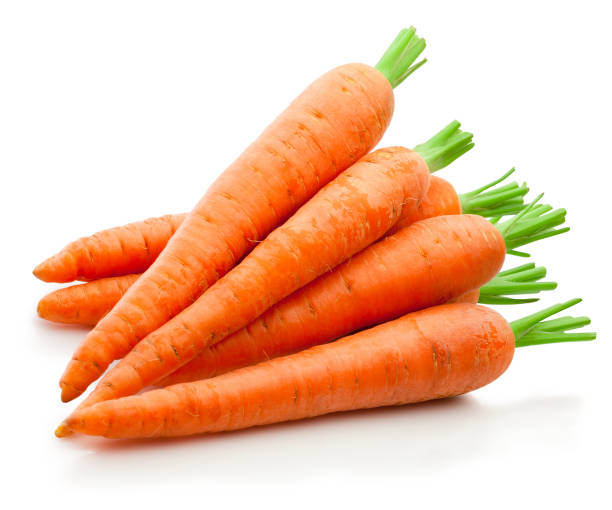 istock Fresh carrots isolated on white background 1331041815