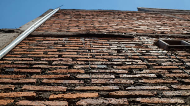 istock Walls of red bricks and cement. 1331046349
