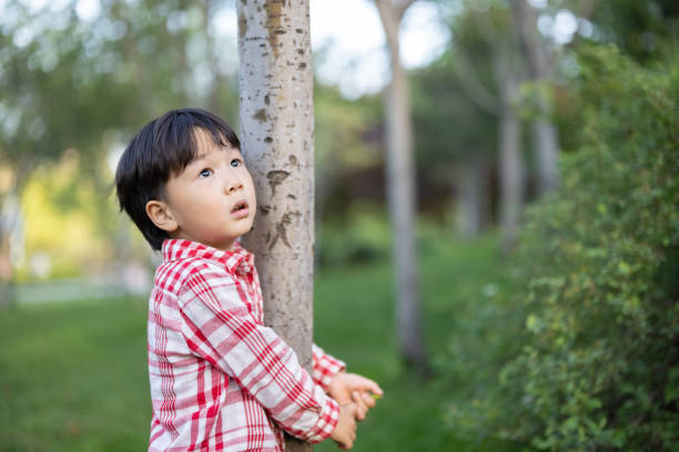 istock The little boy is playing in the park 1331048403