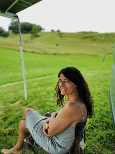 istock Smiling middle-aged Spanish pretty woman enjoying vacation 1331049890