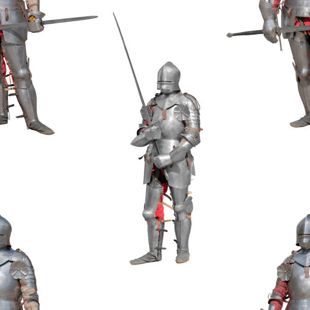 istock Knight in shiny metal armor 1331055242