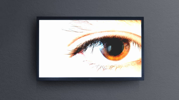 Smart TV Screen with outline of human eye
