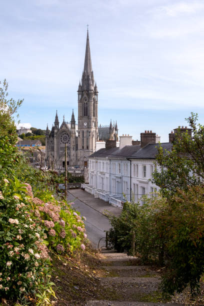View on St. Colman's Cathedral in Cobh, Ireland stock photo