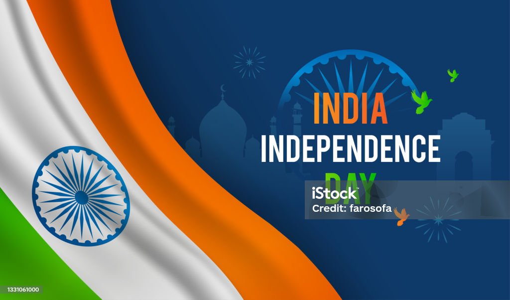 Indian Independence Day Background Vector Design Stock Illustration -  Download Image Now - Indian Flag, India, Independence Day - Holiday - iStock
