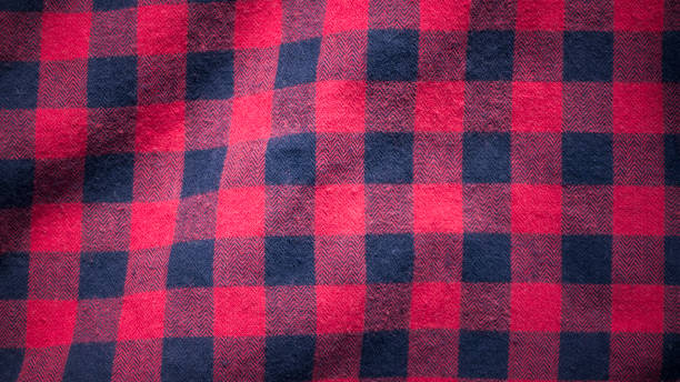 camisa de cuadros rojos y negros - lumberjack shirt fotografías e imágenes de stock