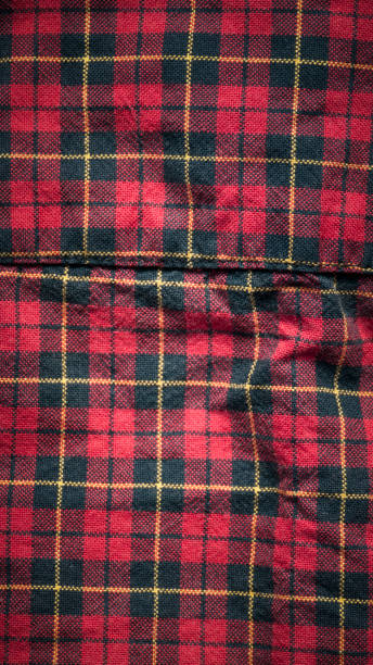 istock White plaid shirt with colored stripes 1331062317