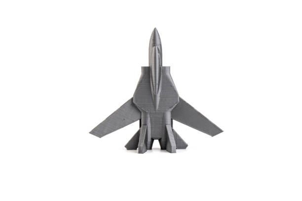 istock Model plane, airliner, airplane created on a 3d printer, on white background. transportation concept 1331062881