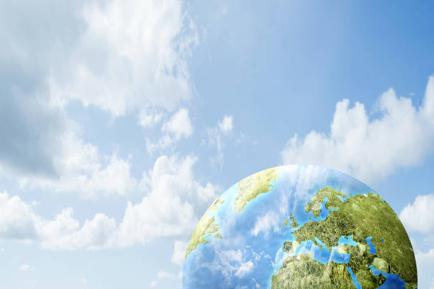 istock Earth with a blue sky background 1331063999