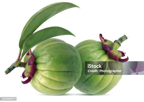 Garcinia Atroviridis Fruit Isolated On White Background Stock Photo - Download Image Now