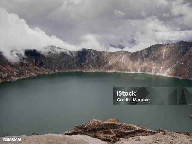 Quilotoa Lagoon Located In Pujili Canton Cotopaxi Province Ecuador Stock Photo - Download Image Now