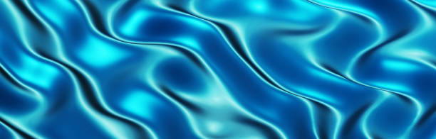 istock Blue chrome metal texture with waves 1331092560