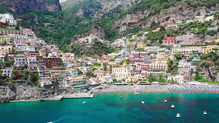 Stunning view of Positano bay. Costiera Amalfitana - Italy