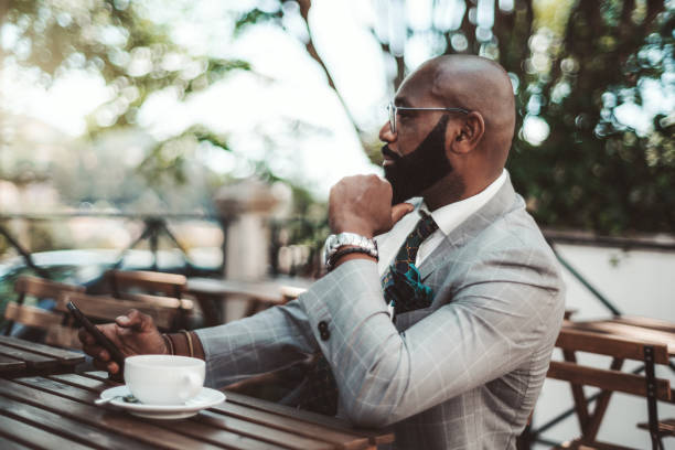 istock Black man entrepreneur in a cafe 1331094525