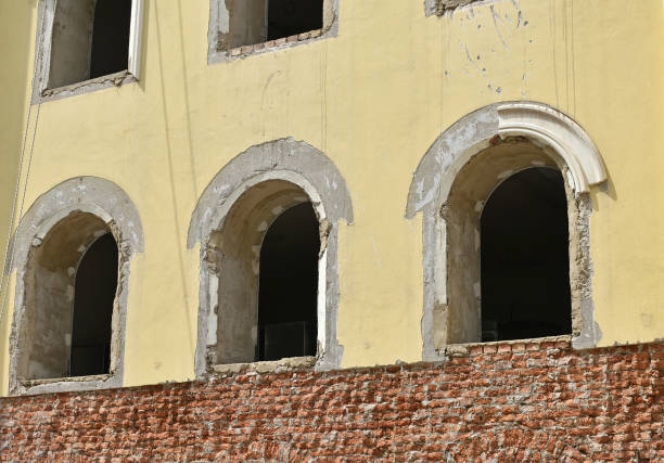 istock Restoration of an old brick building 1331096839