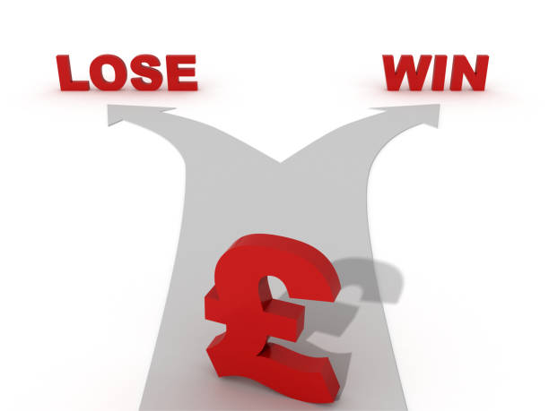 istock Pound currency symbol finance choice risk decision 1331102049