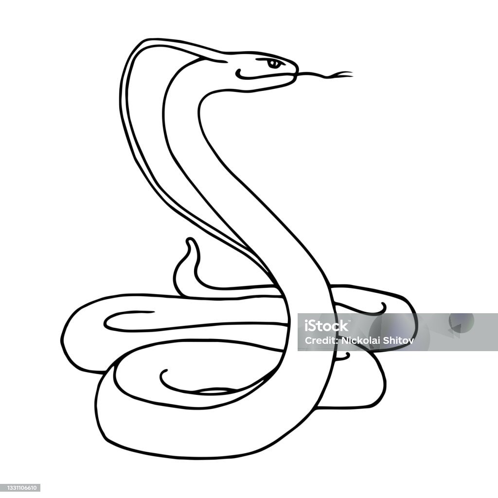 Thật độc đáo Hình vẽ rắn độc với nhiều màu sắc tươi sáng