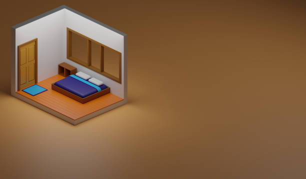istock 3D rendering bedroom interior minimal background design . tree dimensions bedroom illustration 1331108610