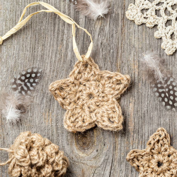 istock Crochet Christmas decor made of natural materials 1331110131