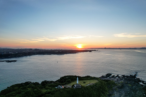 Sunrise seen from above the cape
