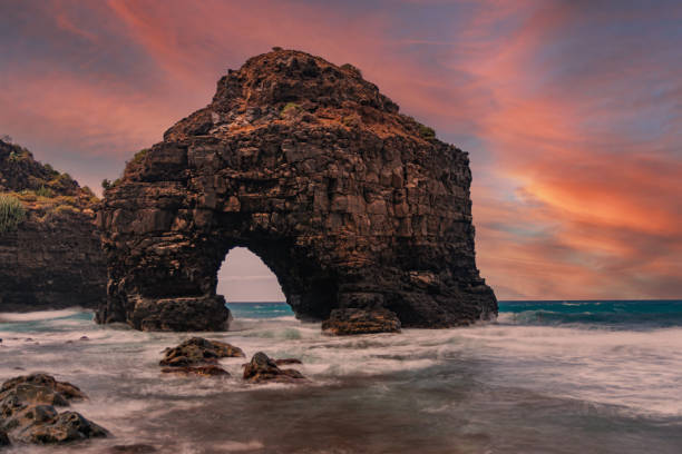 istock Volcanic rock arch, Los Roques beach 1331113364