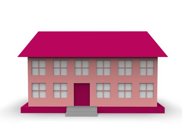 istock Cartoon building 3d-illustration 3d-rendering render kid color 1331114649
