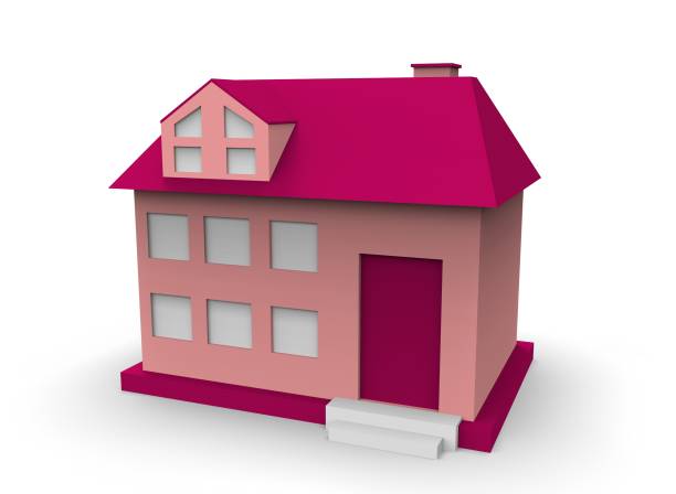 istock Cartoon building 3d-illustration 3d-rendering render kid color 1331115101