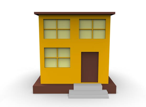 istock Cartoon building 3d-illustration 3d-rendering render kid color 1331116146