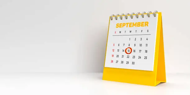 Photo of Monthly 3D calendar for 15th September reminding Batman and Democracy day celebration